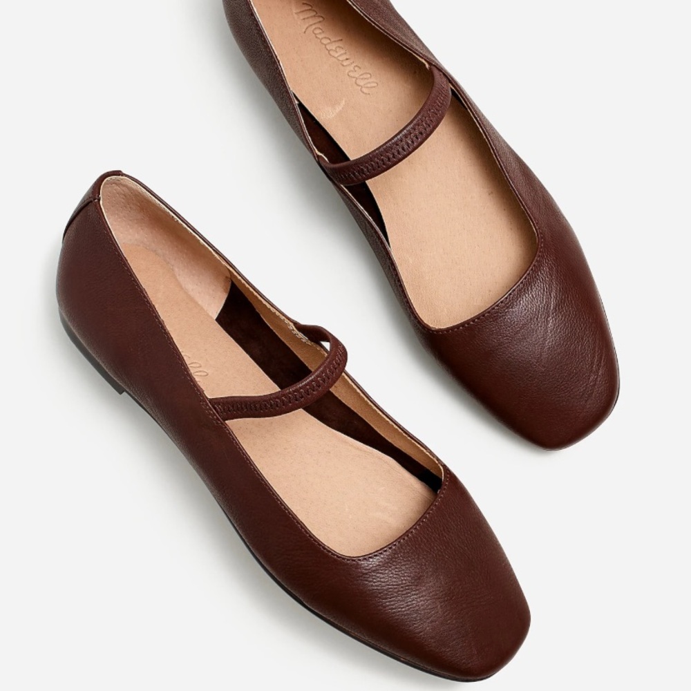 Unworn Madewell Greta Mary Jane flats in Brown